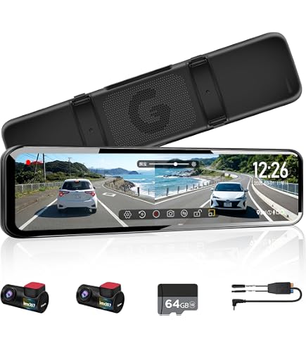 Amazon.co.jp: JADO 360度録画 ドライブレコーダー ミラー型 360万画素